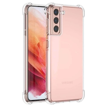 Samsung Galaxy S21 5G Stöttåligt TPU-skal - Genomskinlig