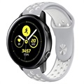 Samsung Galaxy Watch Active Silikon Armband - Vit / Grå