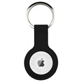 Apple AirTag Silikonskal med Nyckelring - Svart