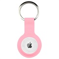 Apple AirTag Silikonskal med Nyckelring - Rosa