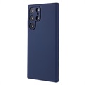 Silky Samsung Galaxy S22 Ultra 5G Silikonskal - Mörkblå