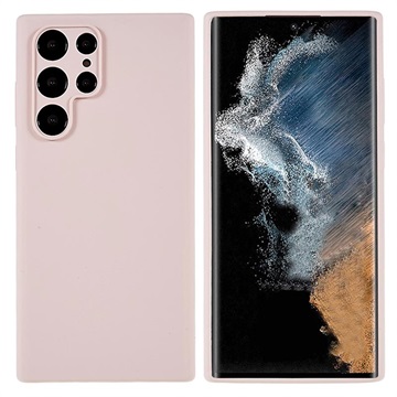 Silky Samsung Galaxy S22 Ultra 5G Silikonskal - Rosa