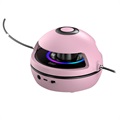 Hopprepsmaskin med Bluetooth-högtalare och LED-ljus - Rosa