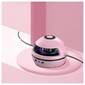Hopprepsmaskin med Bluetooth-högtalare och LED-ljus - Rosa