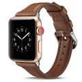 Apple Watch Series 7/SE/6/5/4/3/2/1 Slim Armband I Läder - 41mm/40mm/38mm - Kaffe