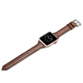 Apple Watch Series 7/SE/6/5/4/3/2/1 Slim Armband I Läder - 41mm/40mm/38mm - Kaffe