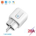 Smart Plug 16A/20A WiFi-uttag Uttag Plug för Amazon Alexa Google Assistant - Vit/EU Plug/20A