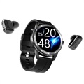 Smartwatch med TWS Hörlurar BTX6 - Bluetooth 5.0 - Svart