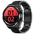 Smartwatch med TWS Hörlurar JM06 - Aluminiumarmband - Svart