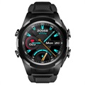 Smartwatch med TWS Hörlurar JM06 - Silikonarmband - Svart