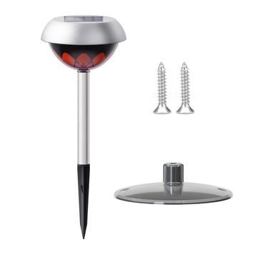 Solprojektionslampa F10 med solrosor för trädgård och uteplats - Silver