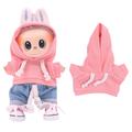 Enfärgad huvtröja för Monster Doll minifigur 17cm - Rosa