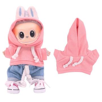 Enfärgad huvtröja för Monster Doll minifigur 17cm - Rosa