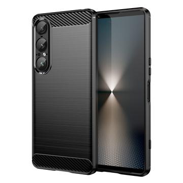 Sony Xperia 1 VII Borstat TPU Skal - Kolfiber