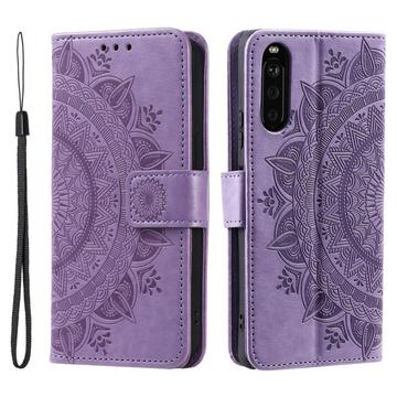 Sony Xperia 10 VI Mandala Series Plånboksfodral - Lila