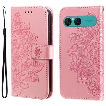 Sony Xperia 10 VII Mandala Series Plånboksfodral - Rosa