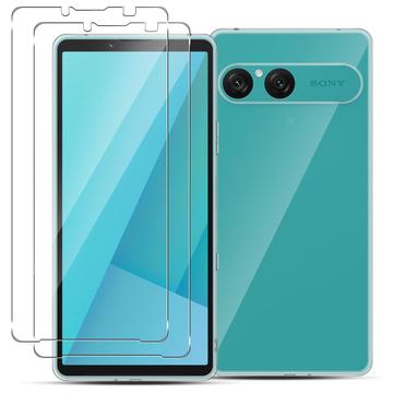 Xperia 10 VIII TPU Skal med 2x Härdat Glas Skärmskydd