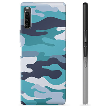 Sony Xperia L4 TPU-Skal - Blå Kamouflage