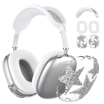 Sparkly Star 3-i-1 skyddsset för AirPods Max - Silver
