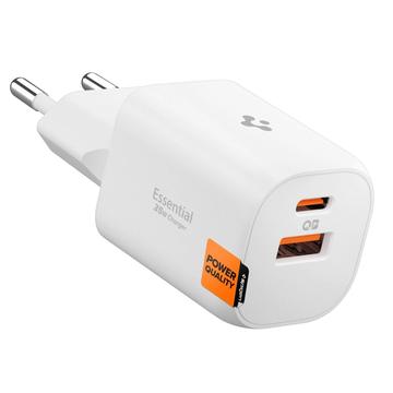 Spigen Essential EE352EU 2-portars väggladdare 35W - Vit