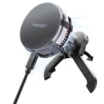 Spigen Essential EV25MFAQ Qi2.2 Peltier MagSafe bilhållare/laddare 25W - Svart