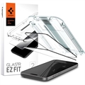 iPhone 15 Pro Spigen Glas.tR Ez Fit Full Cover Härdat Glas Skärmskydd - 9H - 2 St. - Svart Kant