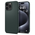 iPhone 15 Pro Spigen Liquid Air TPU-skal - Mörk grön