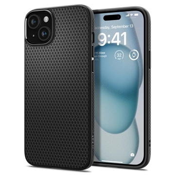 iPhone 15 Plus Spigen Liquid Air TPU-skal - Svart