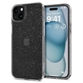 iPhone 15 Spigen Liquid Crystal Glitter Skal - Genomskinlig