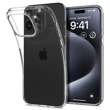 iPhone 15 Pro Spigen Liquid Crystal TPU Skal - Genomskinlig