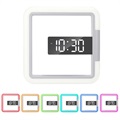 Fyrkantig Digital Väckarklocka med 7 Ljusfärger TS-S28