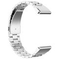 Armband i rostfritt stål för Garmin QuickFit 22mm / Garmin Fenix 7 / 7 Pro / 6 Armband med tre pärlor - Silver
