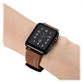 Apple Watch Series 7/SE/6/5/4/3/2/1 Stitched Läderarmband - 41mm/40mm/38mm - Brun