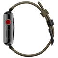 Apple Watch Series 7/SE/6/5/4/3/2/1 Stitched Läderarmband - 45mm/44mm/42mm - Grön