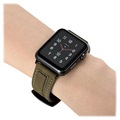 Apple Watch Series 7/SE/6/5/4/3/2/1 Stitched Läderarmband - 45mm/44mm/42mm - Grön