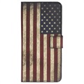 Style Series Samsung Galaxy A20e Plånboksfodral - Vintage American Flag