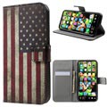 iPhone X / iPhone XS Style Series Plånboksfodral - Vintage American Flag