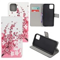 Style Series iPhone 11 Pro Plånboksfodral - Rosa Blommor