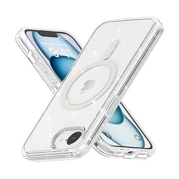 iPhone 16e Stylish Glitter Series Hybrid Skal - MagSafe-kompatibel