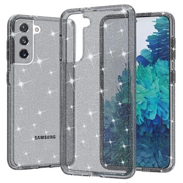 Samsung Galaxy S21 5G Stylish Glitter Series Hybrid Skal - Grå