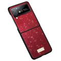 Sulada Celebrity Serie Samsung Galaxy Z Flip4 5G Hybridskal - Röd