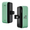 T160 Mini bärbar USB-C powerbank - PD 20W, 5000mAh - grön