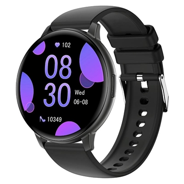 T6 Fitness smartklocka med Bluetooth-samtal och pulsmätare - 1.38" - svart