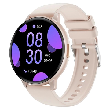 T6 Fitness smartklocka med Bluetooth-samtal och pulsmätare - 1.38" - rosa