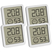 TFA Digital Thermo-Hygrometer med Comfort Zone Display - 4 st. - Vit