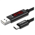 TOPK AC27 USB-C Data & Laddningskabel med LCD Display - 1m