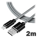 Tactical Fast Rope Laddningskabel - USB-A/Lightning - 2m