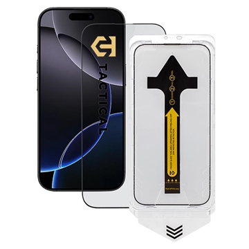 iPhone 16 Pro/17 Tactical Impact Barrier for Rookies Skärmskydd i härdat glas - Svart kant