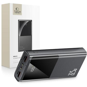 Tech-Protect PB13 20000mAh Powerbank med ficklampa - 22.5W PD 3.0, QC 3.0 - Grå