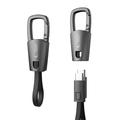 Tech-Protect UltraBoost DNA nyckelring USB-C-kabel - 60W PD, 17cm - Järngrå
